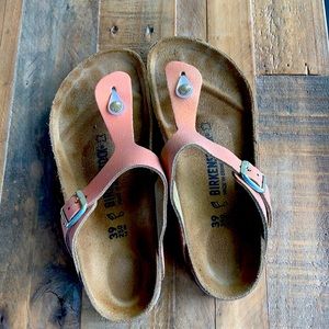 Fun Orange Gizeh Birkenstocks! Size 39